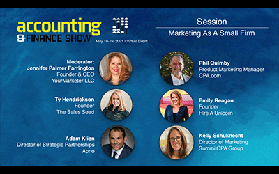 Marketing As A Small Firm | Accounting & Finance Show Americas 2021
