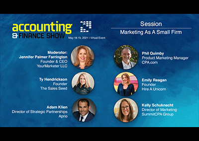 Marketing As A Small Firm | Accounting & Finance Show Americas 2021